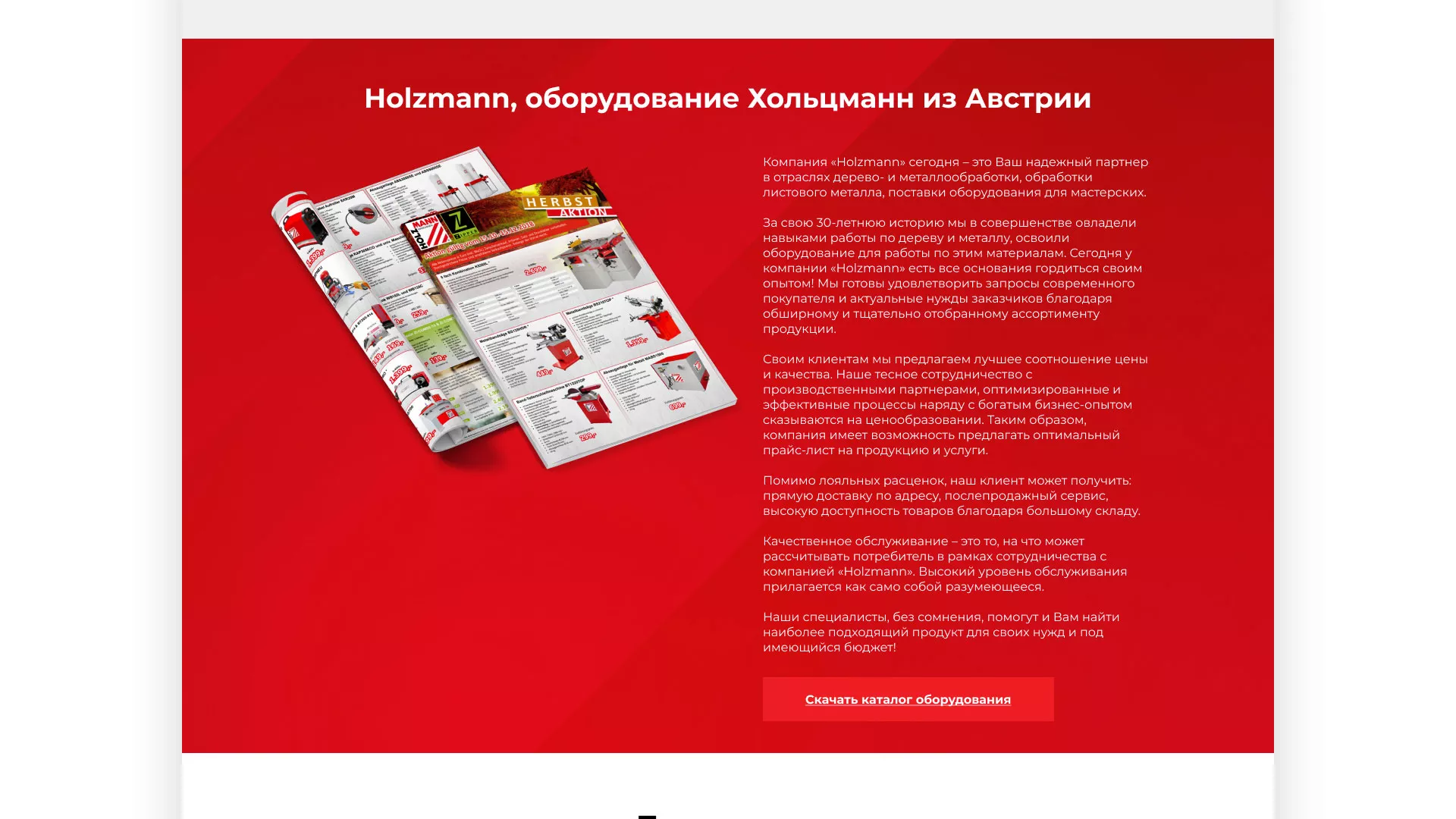 Создание сайта компании «HOLZMANN Maschinen GmbH» в Камбарке