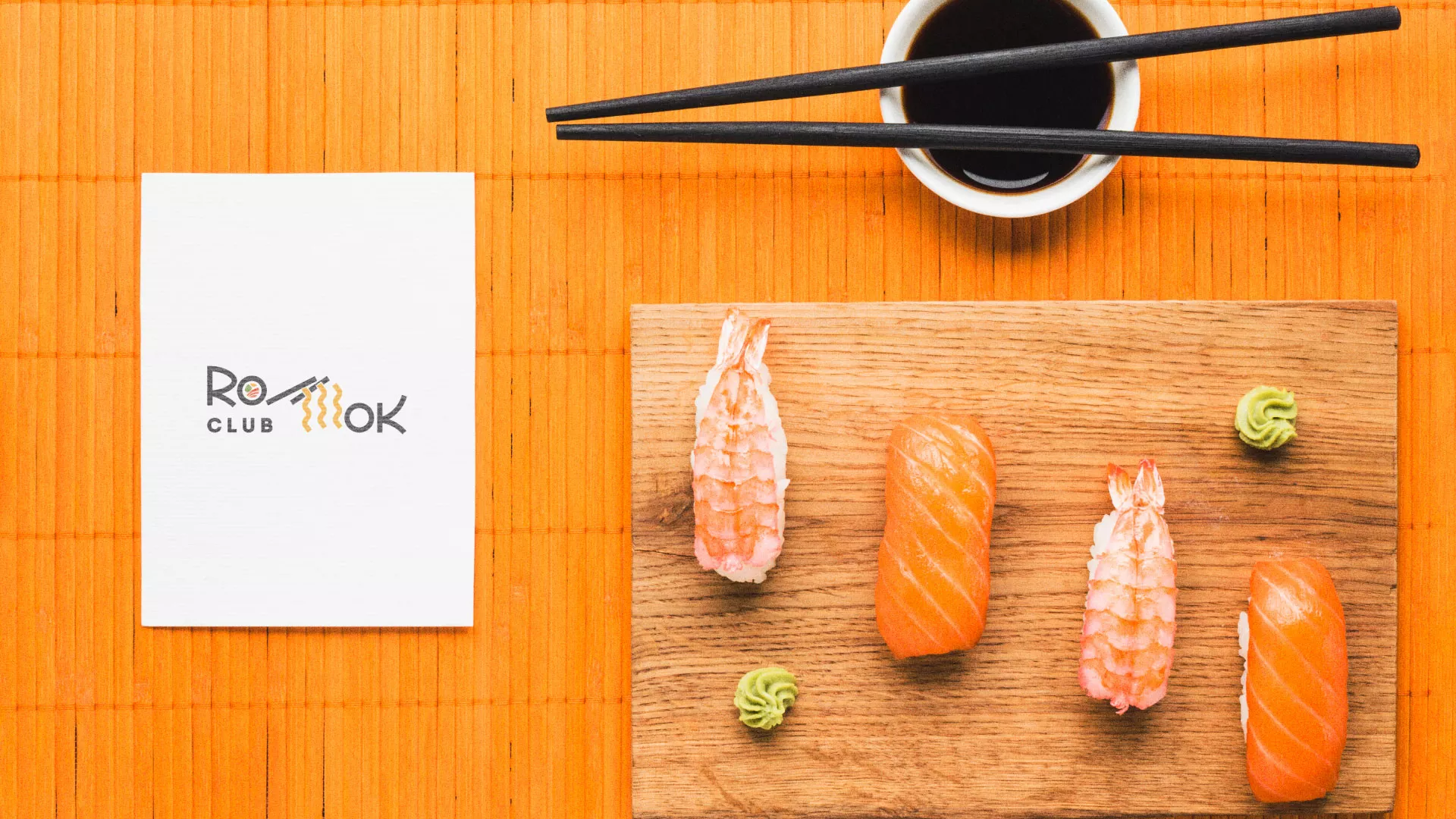 Создание логотипа суши-бара «Roll Wok Club» в Камбарке